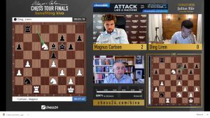 chess24 - Magnus Carlsen and Ding Liren are playing 4