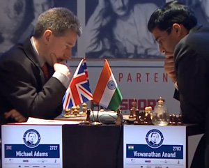 Michael Adams beat World Champion Viswanathan Anand for the second time in a few months. Photo © 