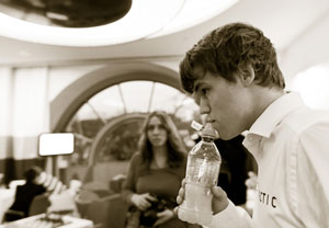Magnus Carlsen at Amber. Photo © 2011 Fred Lucas 
