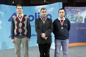 Vladimir Malakhov, Vassily Ivanchuk and Radloslaw Wojtaszek, 1st, 2nd and 3rd in the IX Amplico Life in Warsaw