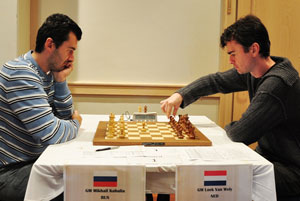 Final Round Kobalia vs Van Wely. Photo © Janis Nisii. 