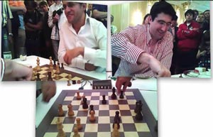 Aronian - Kramnik in the post-mortem. Photo © 