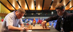 Alexei Shirov lost to Magnus Carlsen. Photo © 