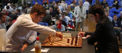 Magnus Carlsen against Maxime Vachier-Lagrave