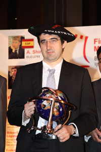 Vladimir Kramnik wins the 3rd Bilbao Masters. Photo © 