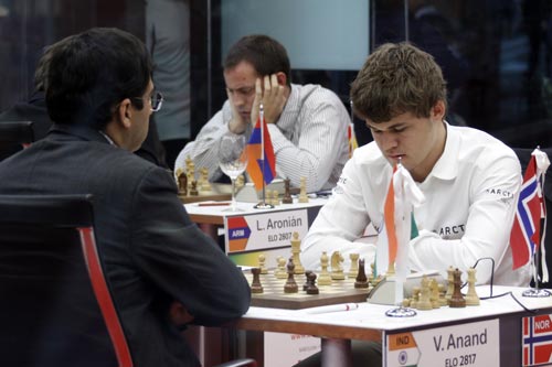 The battle between World Number one Magnus Carlsen and World Champion Anand was balanced throughout