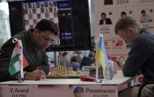 Anand starts with a win against Ponomariov. Photo © 