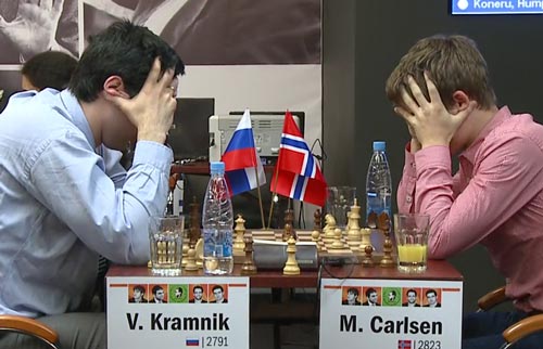 Vladimir Kramnik against Magnus Carlsen