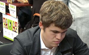 Magus Carlsen at the Botvinnik Memorial. Photo © 