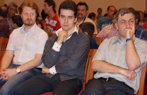 Potkin, Nepomniachtchi and Ivanchuk at the draw. Photo © Miguel Ernesto Gomez and Maria del Carmen Ramon.