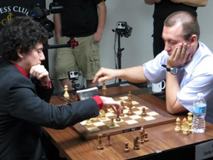 Alejandro Ramarez took Gata Kamsky down to the wire in the US Championship playoffs before Kamsky won the final Armageddon game. Photo © 