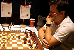 Arkadij Naiditsch was in receipt of a full point in a game he may well have lost. Photo © Georgios Souleidis. 