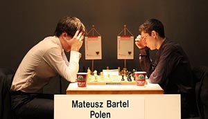 Mateusz Bartel completed a miserable event quickly getting a lost position against the winner Caruana. Photo © Georgios Souleidis 