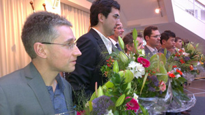 Adams and Kramnik at the closing ceremony. Photo © Dortmund Sparkassen Chess Meeting.