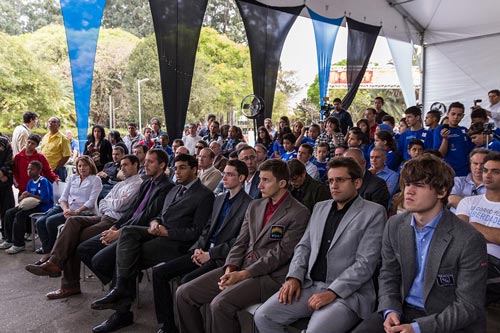 Players at the opening ceremony