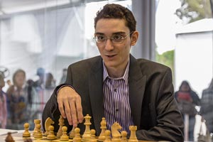 Fabiano Caruana at the start of Round 3. Photo © Albert Silver.