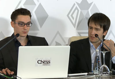 Caruana and Radjabov Press
