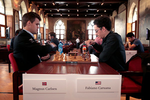 Carlsen's turn around loss against Caruana may have a big effect on the event. Photo © Spectrum Studios