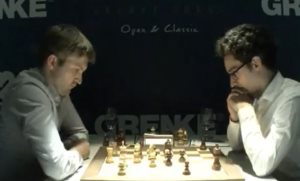 Vitiugov vs Caruana in the final round. Photo © 