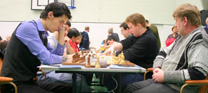 David Howell won on time against Hastings veteran Peter Marusenko. Photo © Dave Clayton. 