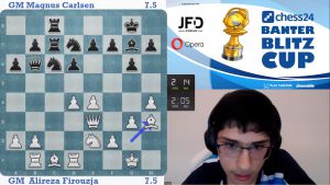chess24 - Bassem Amin was lost in 13 moves against Magnus