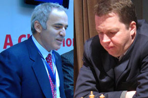 Garry Kasparov and Nigel Short.