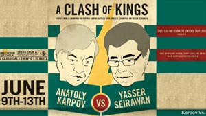 Karpov against Seirawan. Photo © 