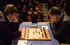 Magnus Carlsen beat Nigel Short in the final round. Photo © 