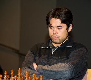 Hikaru Nakamura became the first US player since Kamsky beat Kasparov in 1992 to beat a reigning World Chess Champion. Photo © Ray Morris-Hill. 