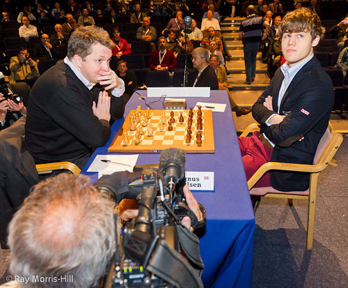 Nigel Short against Magnus Carlsen