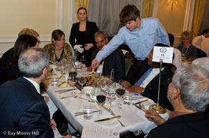 Magnus Carlsen at the final dinner. Photo © Ray Morris-Hill. 