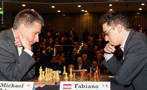 Michael Adams beat Fabiano Caruana. Photo © John Saunders