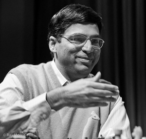 Anand in control of his group after two wins from two on the second day. Photo © Ray Morris-Hill