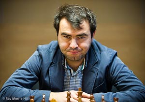 Hikaru Nakamura and Shakhriyar Mamedyarov after Game 2 of the FIDE