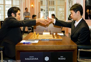 Nakamura was defeated by Wang Hao in Round 6. Photo © Ray Morris-Hill.