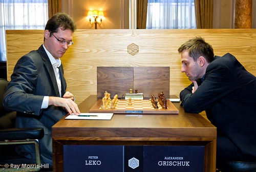 Peter Leko was completely winning against Alexander Grischuk