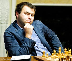 Shakhriyar Mamedyarov takes the lead alone. Photo © Ray Morris-Hill.