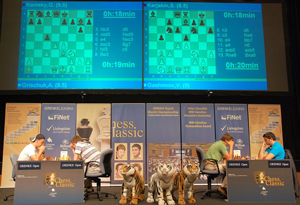 The stage for the Mainz Chess Classic during the final Round. Photo © 