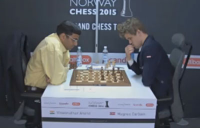 Norway Chess: Viswanathan Anand defeats Magnus Carlsen, leads standings