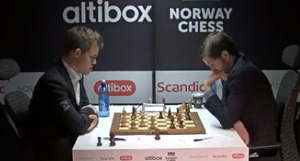 Carlsen vs Grandelius Norway Round 3. Photo © 