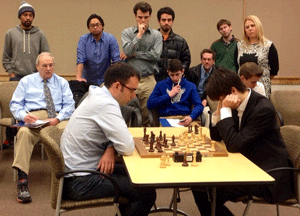 Dominguez won game two with black against Ray Robson. Photo ©