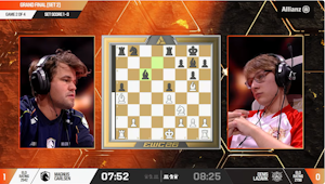 Carlsen and Denis Lazavik playing the final. 