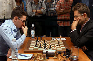 Fabiano Caruana lost a spectacular game to Levon Aronian. Photo © 