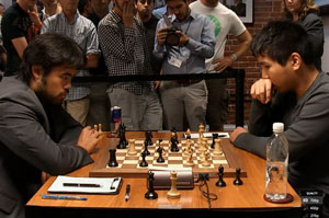 Hikaru Nakamura destroyed Wesley So's King's Indian. Photo © 