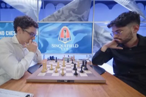 Caruana beat Firouzja in Round 3. Photo &copy; 