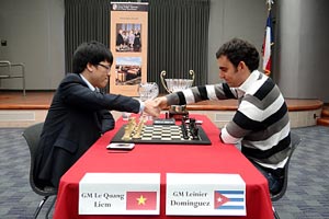 Le Quang Liem defeated Leinier Dominguez Perez. Photo © 