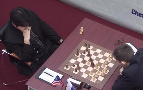 Hikaru Nakamura against Sergey Karjakin