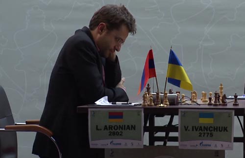 Levon Aronian eventually beat Vassily Ivanchuk