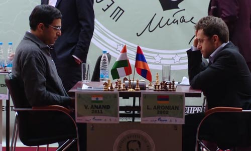 Viswanathan Anand against Levon Aronian