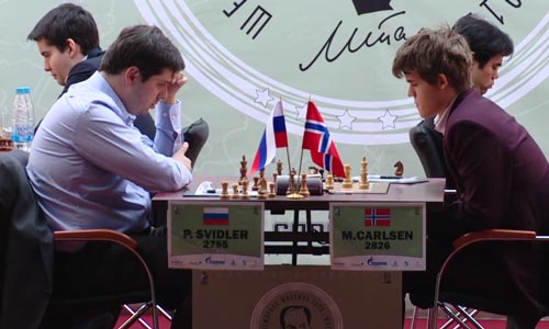 Peter Svidler against Magnus Carlsen